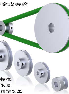 新品皮带a轮配件6毫米PU橡胶圆带铝合金单槽主轴电机动力传动带皮