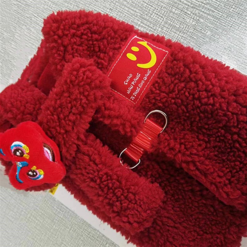 极速新年小醒狮围巾套装有拉环可牵引冬P款可爱两腿棉服马甲