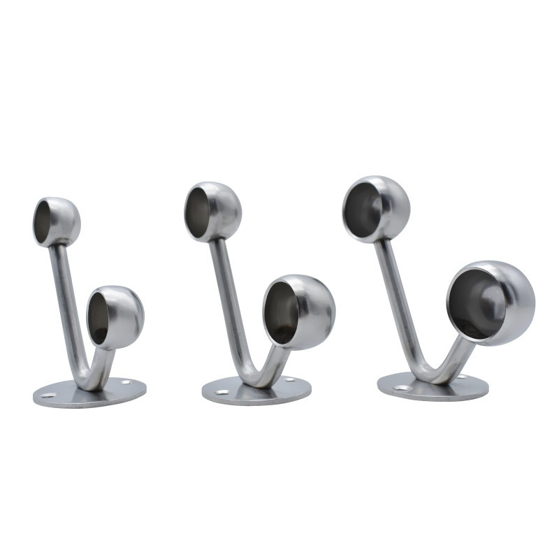 极速新款 圆管毛巾挂底座圆管托不锈钢浴室挂Q杆法兰头收纳双杆双