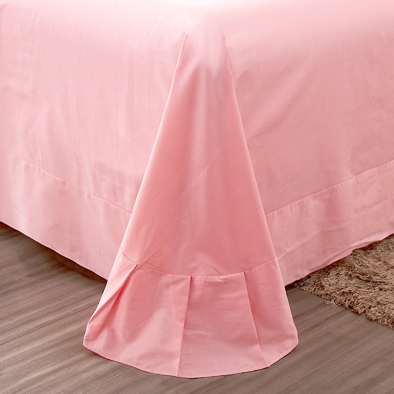 极速全棉床单被套儿童卡通三件套1.2Gm床笠小女孩公主风四件套粉