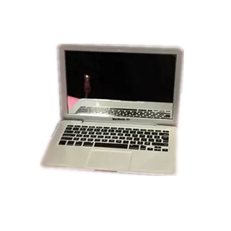 极速迷你化妆镜子 创意苹果笔记型电脑造型K 可携式折叠小化妆镜