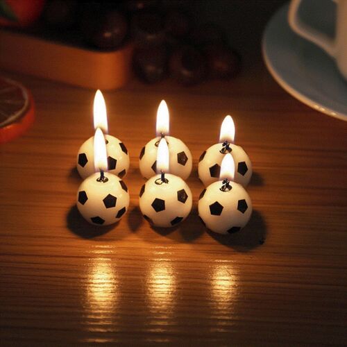 新品Socceer Ball Football Birthday Party Cake Candles Decora
