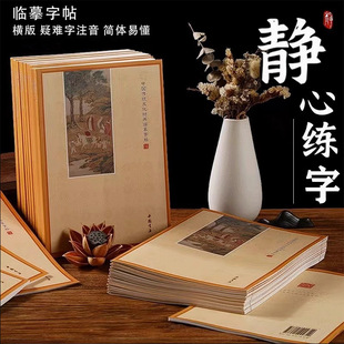 【赠笔+笔芯】静心字帖简体经临摹字帖地藏简体横排 金刚妙法莲华抄经本字帖 中国书店传统文化经典临摹字帖硬笔临摹字帖