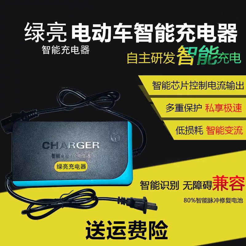 好货原装绿亮电动车电瓶充电器48V12AH60V72V30AH3564V80V84V96V3