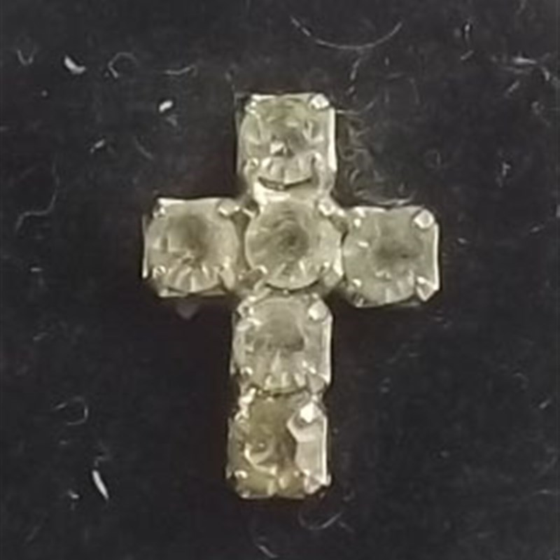 小懒猴 古董别致十字架耳针 vintage 1741