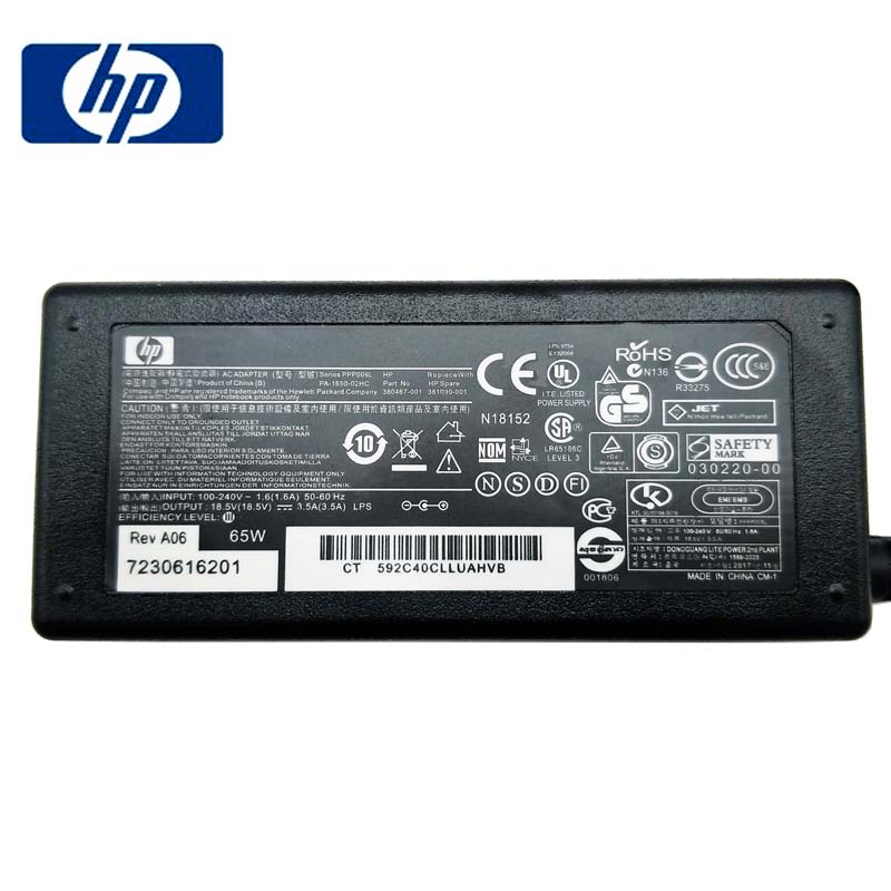 惠普笔记本18.5v3.5a笔电PPP009H/L/D充电源配接器hp540小口