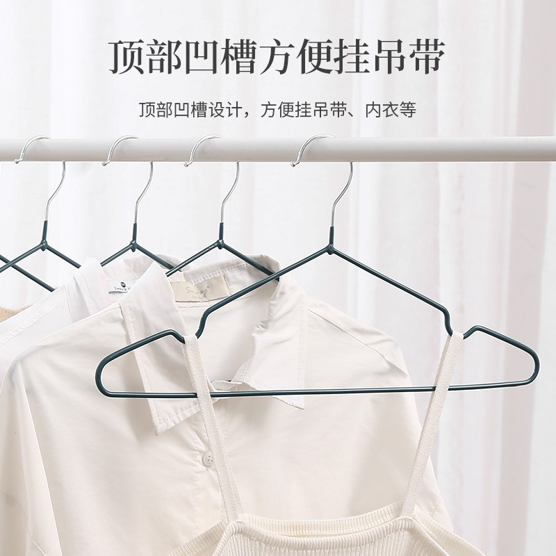 好货防滑不锈钢衣架子挂衣晾衣家用吊带宿舍成人衣架衣柜专用加粗