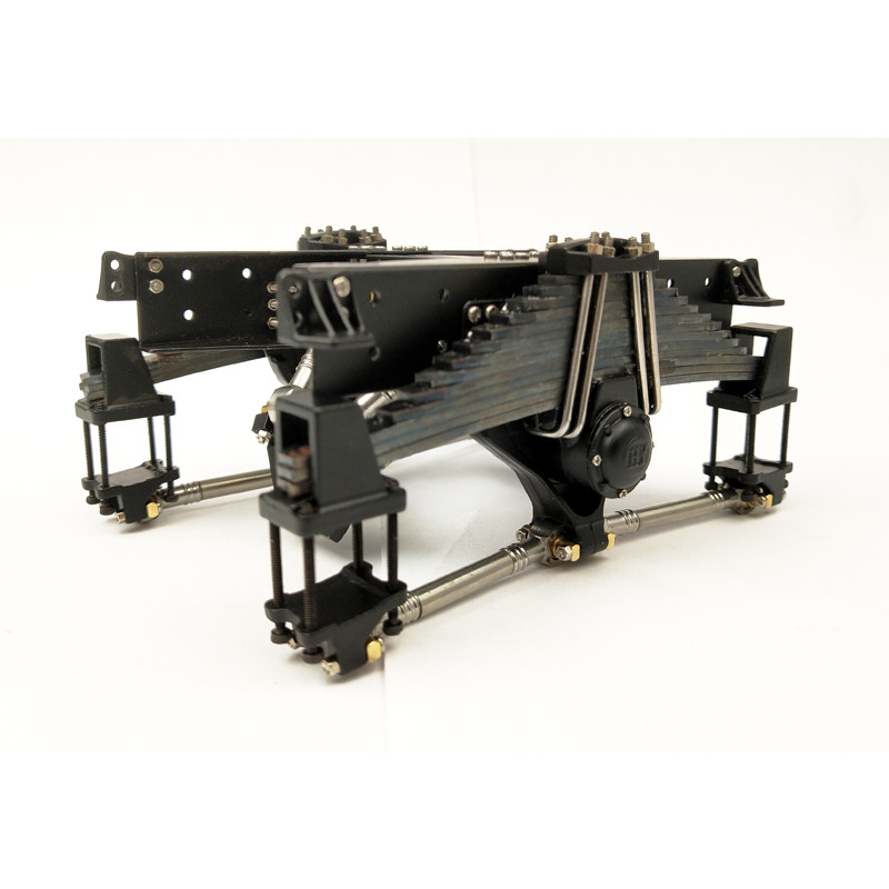 华翼模型1/14田宫拖把头 国产RC倾卸车 拖把头车後悬挂 V推悬挂