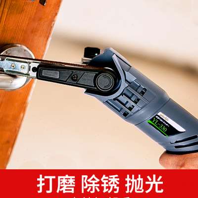 好货厂销电动砂带机迷你砂锉制模打磨小型砂纸机抛光金属拉丝机圆