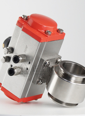 气动高真空蝶阀KF型快装卡套GIQ不锈钢304/316开关调节阀DN25 40