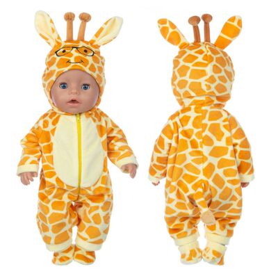 2pcs/set Suit+Shoes Dolls Outfit For 43cm Baby Doll Cute Jum