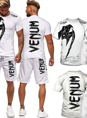 Oversize Men's Training Wear Suit 3D Printing T-Shirt Ca