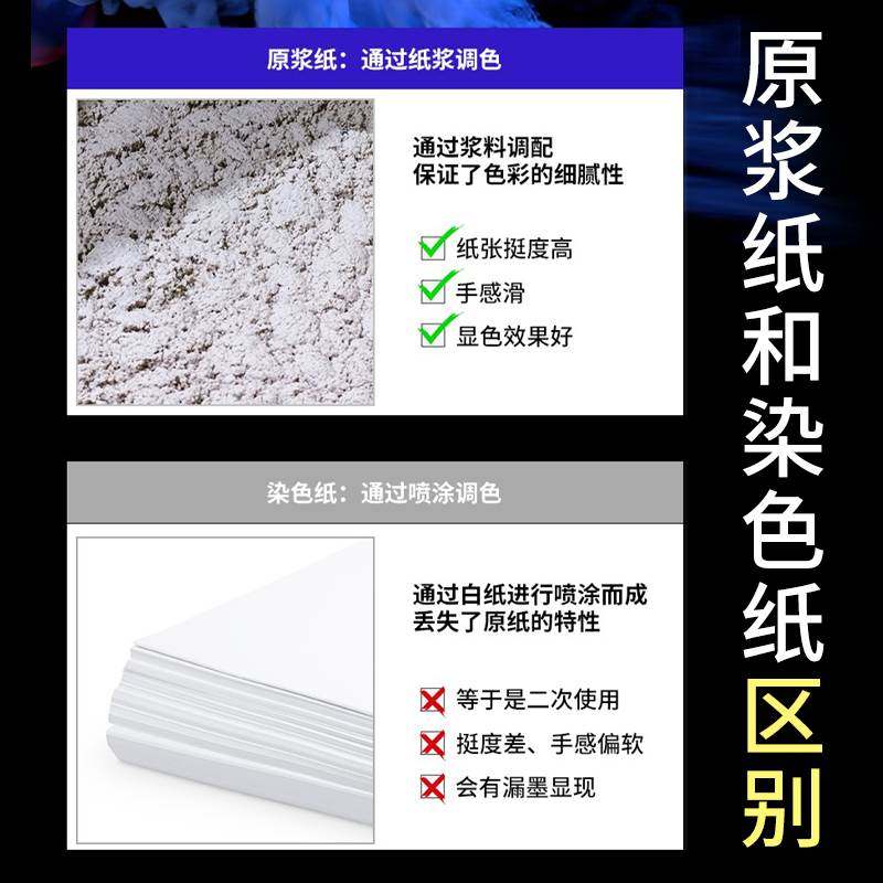 好货【500张】彩色复印纸A4彩纸折纸80g打印纸a4粉色广告图文大红