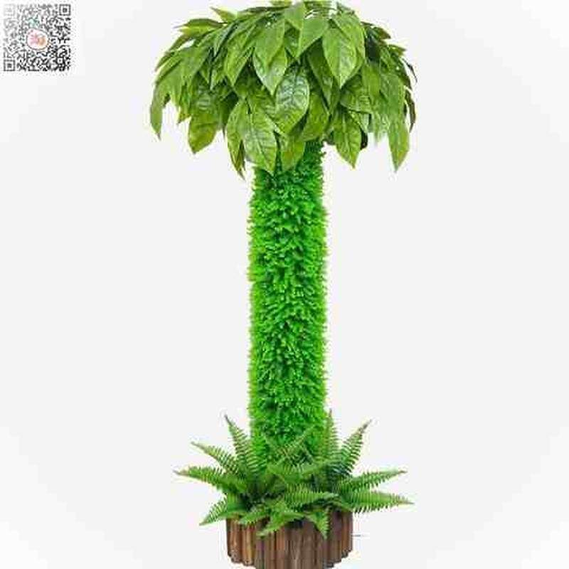 植物假花仿真树皮装饰树美化遮挡创意消防管道管子阳台下水管包柱