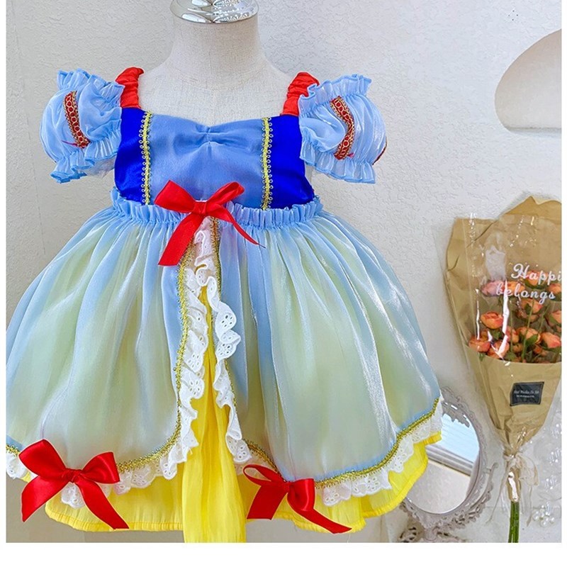 2023新款夏季白雪公主裙宝宝周岁礼服连衣裙女童洛丽塔蓬蓬裙生日