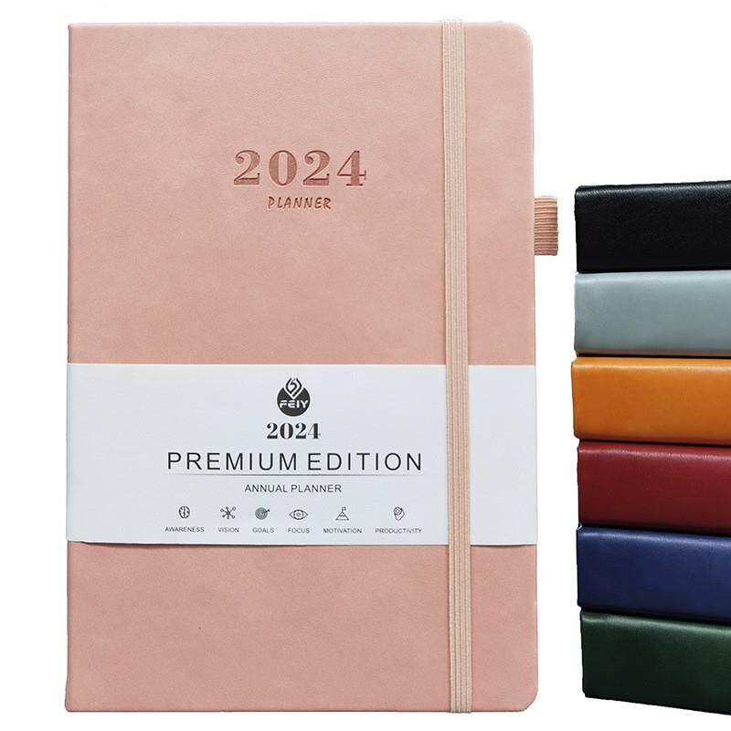 极速2023新款跨境2024英文年历本365天每日办公计划本A5日程本笔