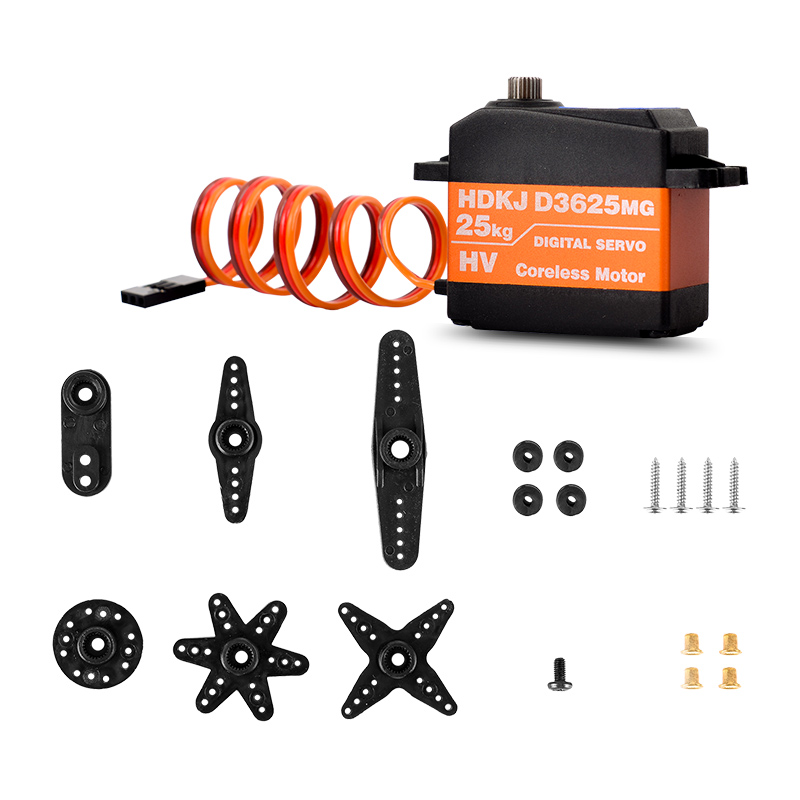 25KG大扭力数字舵机 D3625防水型金属机器人机械手臂180度大角度