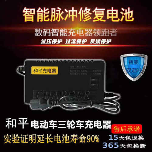 好货原装和平电动车电瓶充电器48V12AH60V72V30AH3564V80V84V96V3