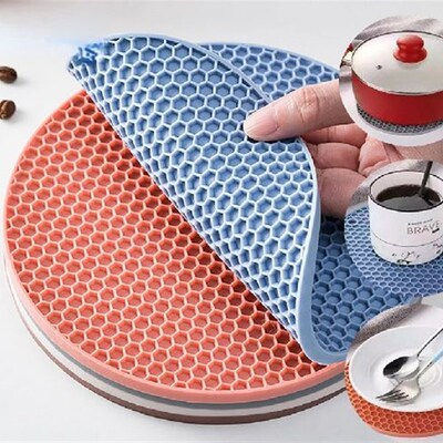 好货14/18Cm Round Heat Insulation Silicone Pad Desk Mat