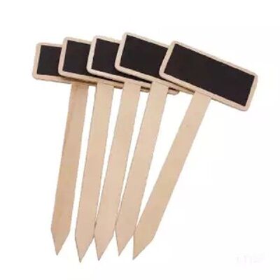 好货20Pcs Wooden T Shape Garden Decor Chalkboard Vegetables