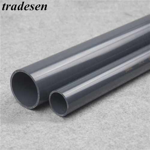 极速2pcs 50cm OD 2050mm Gray PVC Pipe Hiquality Water Supply