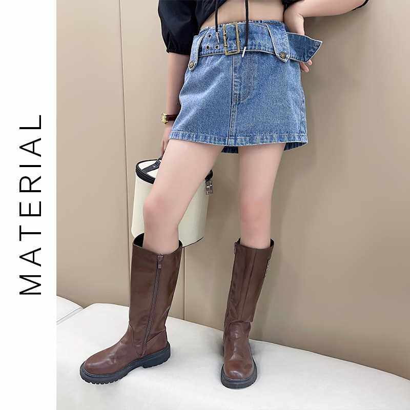 女童裤裙2022夏季新款牛仔裙子半身裙a字短裙裤显瘦时髦中大童潮