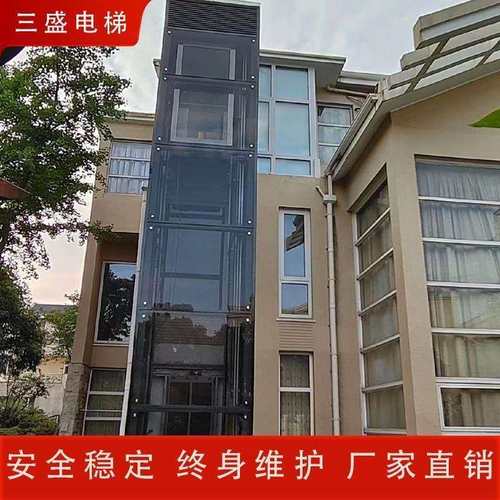 户外电梯家用别墅曳引电梯无地坑二层三层五层加装观光升降电梯