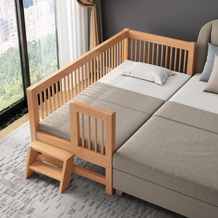 平接床拼接成人榉木拼接床儿童床实木婴儿床加宽拼接大床小孩 推荐