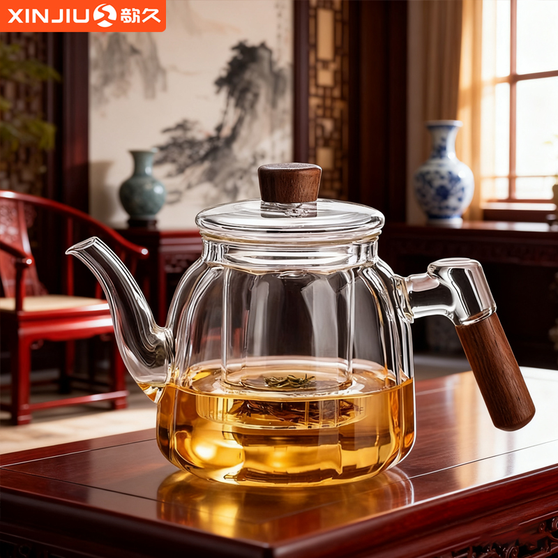 歆久玻璃家用泡茶壶煮茶2025新款加厚耐高温烧水壶茶水分离茶具