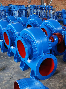 12寸大泵大口径300HW-12工业排水混流泵 380V铸铁电动浇地排污泵