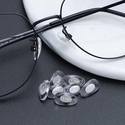 【品牌正品】TITAN防滑硬质金属芯鼻托PVC防滑鼻垫眼镜配件钛鼻托