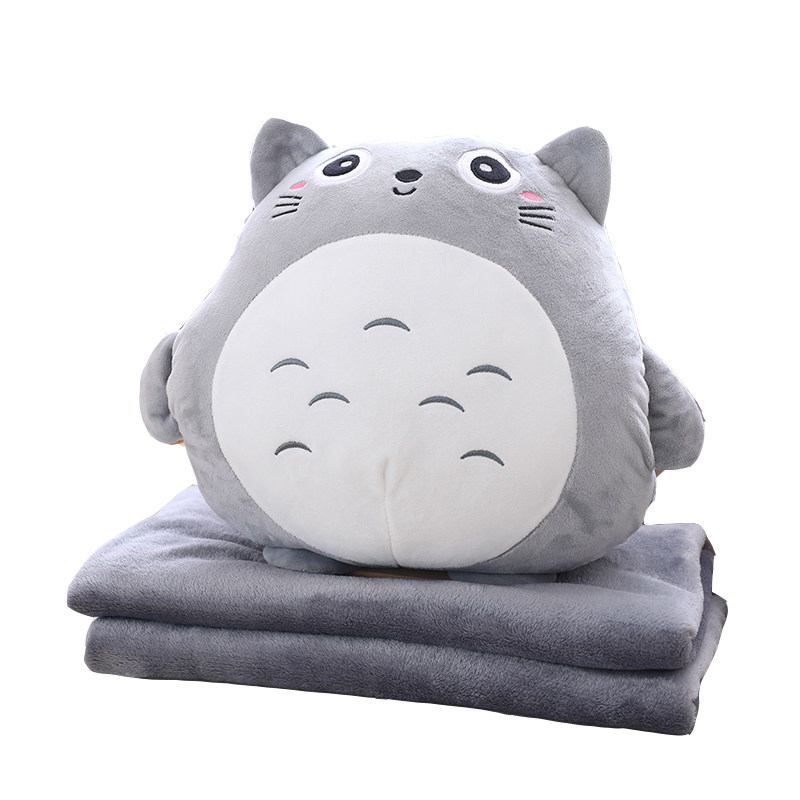 龙猫抱枕被子两用毯子暖手三合一抱枕毯空调午睡枕汽车靠垫捂手枕,居家布艺,抱枕被,淘宝优惠券,粉丝福利购,淘宝优惠卷