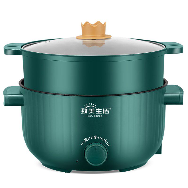 电煮锅宿舍学生小电炒锅小型家用2-3人煮面锅多功能迷你电火锅3升