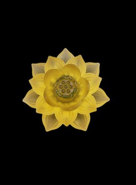 古法脱蜡工艺琉璃花瓣家居摆件新中式装饰莲花灯荷花高档桌面