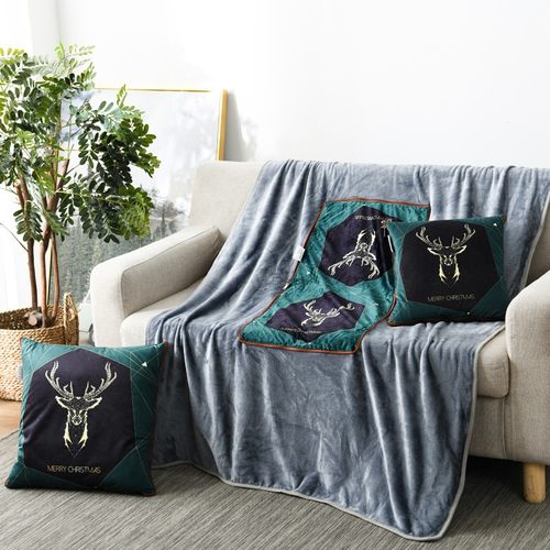 折叠抱枕被子毯子两用汽车靠垫办公室午休空调毯沙发靠枕头毛毯