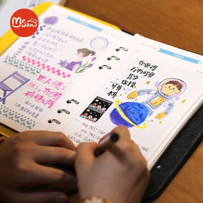 顽先生 大艺术家创意ins风活页手帐笔记本子网格定制a5记事本,文具电教/文化用品/商务用品,笔记本/记事本,淘宝优惠券,粉丝福利购,淘宝优惠卷