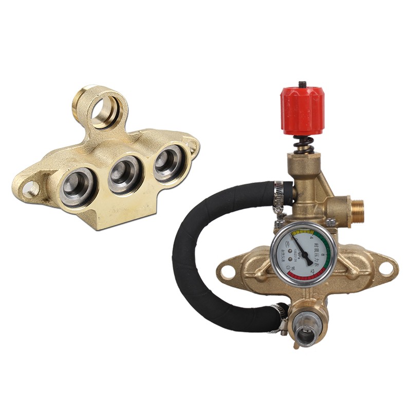 黑猫款高压洗车机水泵气室55/58型清洗机4M0铜泵头铁泵体组件配件