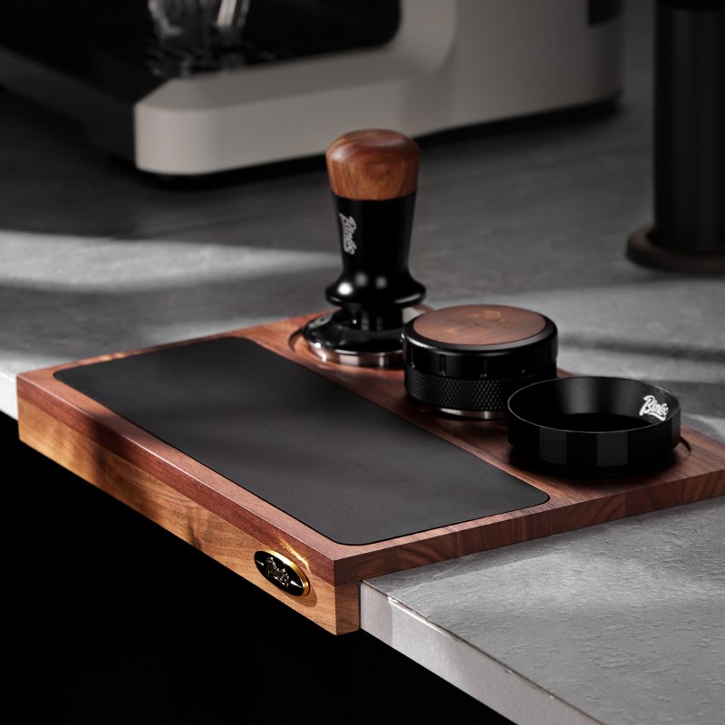 咖啡压粉底座布粉器压粉器三件套58mm咖啡机O手柄压粉垫吧台收纳