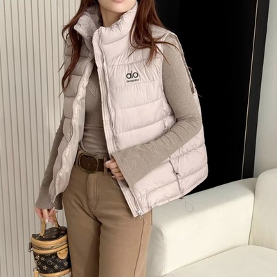 韩版立领排骨羽绒服马夹女小个子