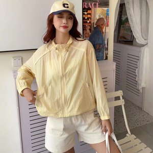 冰丝立领设计感休闲防晒衣女宽松显瘦透气防紫外线短款外套防晒服