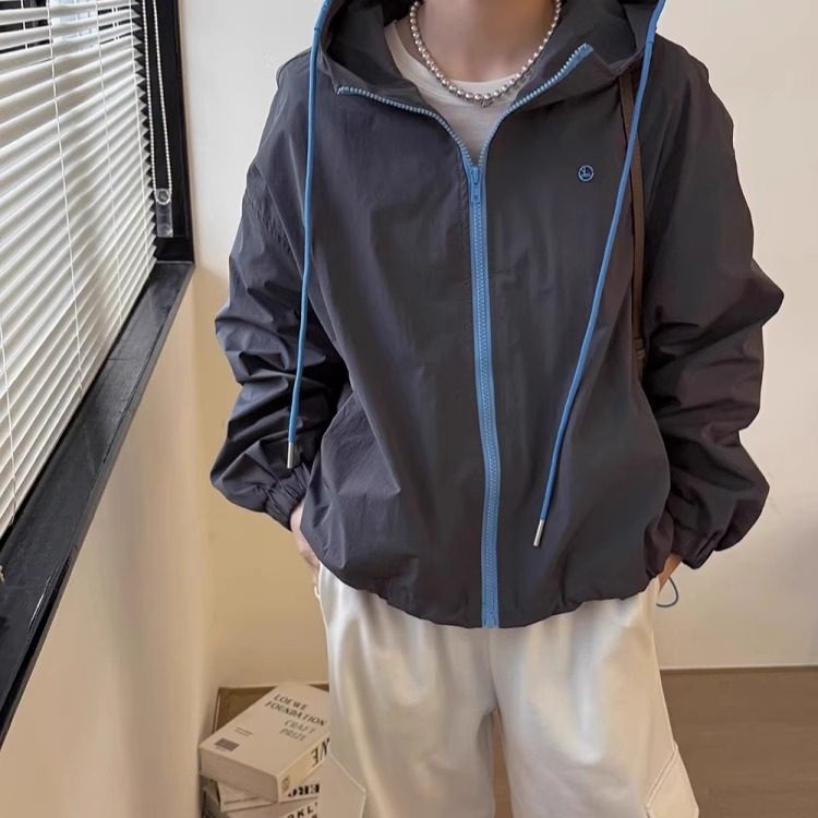 韩系撞色抽绳休闲外套女2025秋冬新款宽松外穿设计感拉链冲锋衣潮,女装/女士精品,短外套,淘宝优惠券,粉丝福利购,淘宝优惠卷