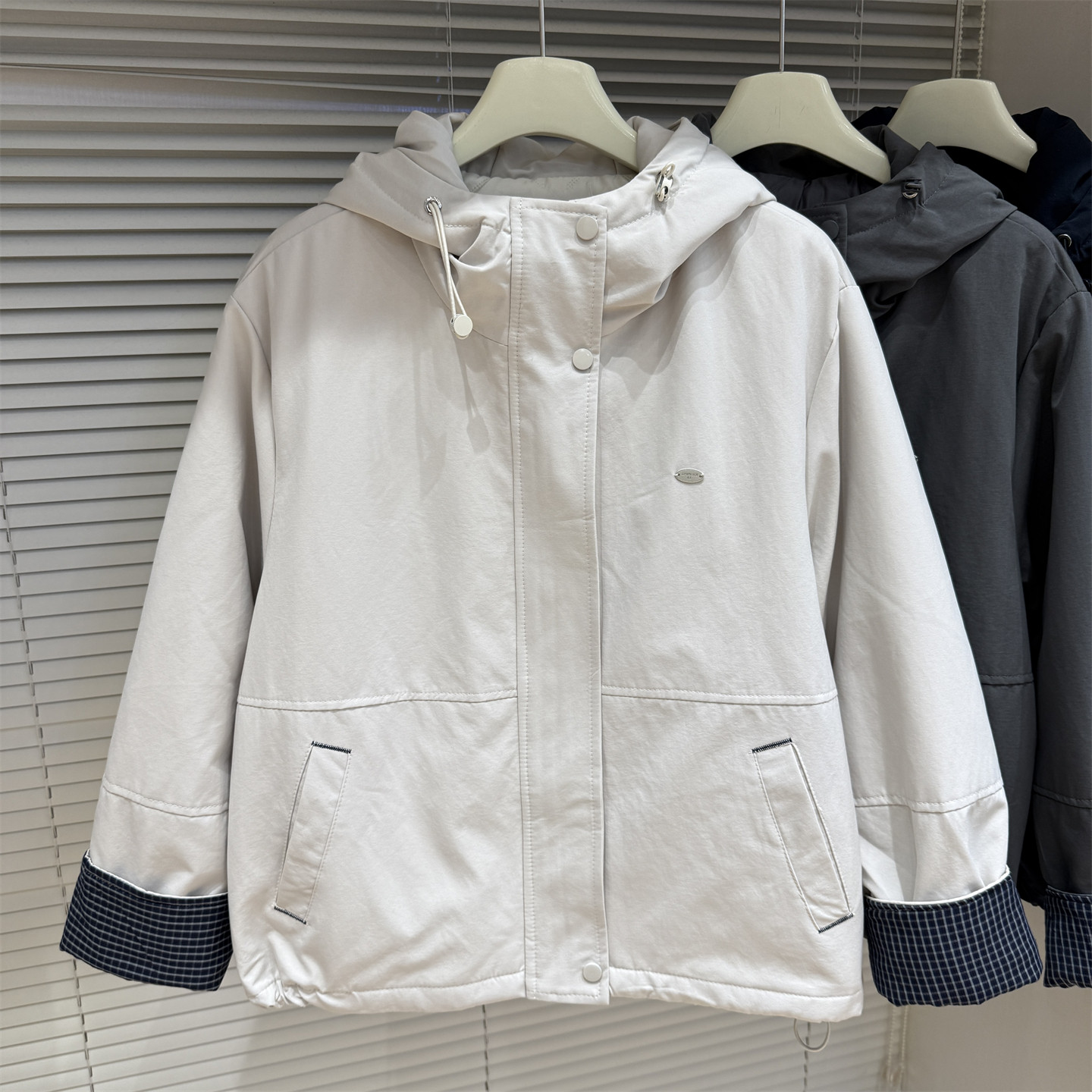 韩版时尚撞色加厚棉服外套女秋冬新款休闲宽松高级感保暖棉衣上衣