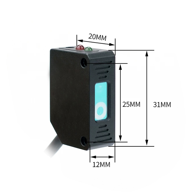 漫反射光电开关E3Z-LS61方形激B光传感器NO可见光24V红外感应开关