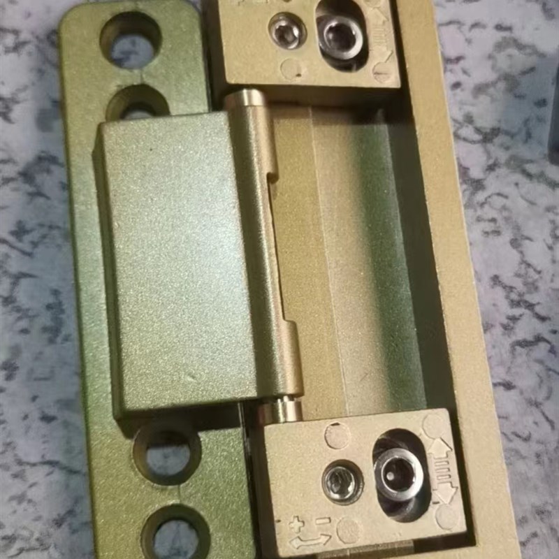 隐形门铰链窄边i玻璃门铝木门隐框门无框门侧隐二维可调暗藏合页