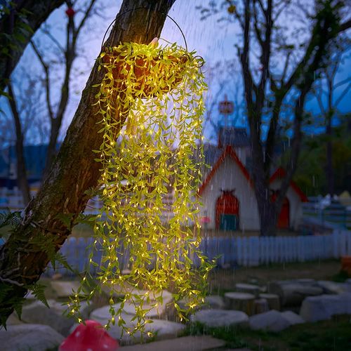 庭院太阳能装饰灯led彩灯窗帘灯星星灯柳叶灯房间客厅背景灯家用