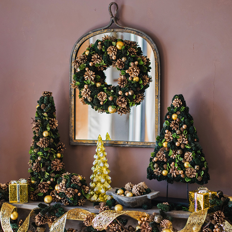 铁艺复古做d旧装饰化妆镜挂饰梳妆台不规则镜子浴室穿衣镜试衣镜