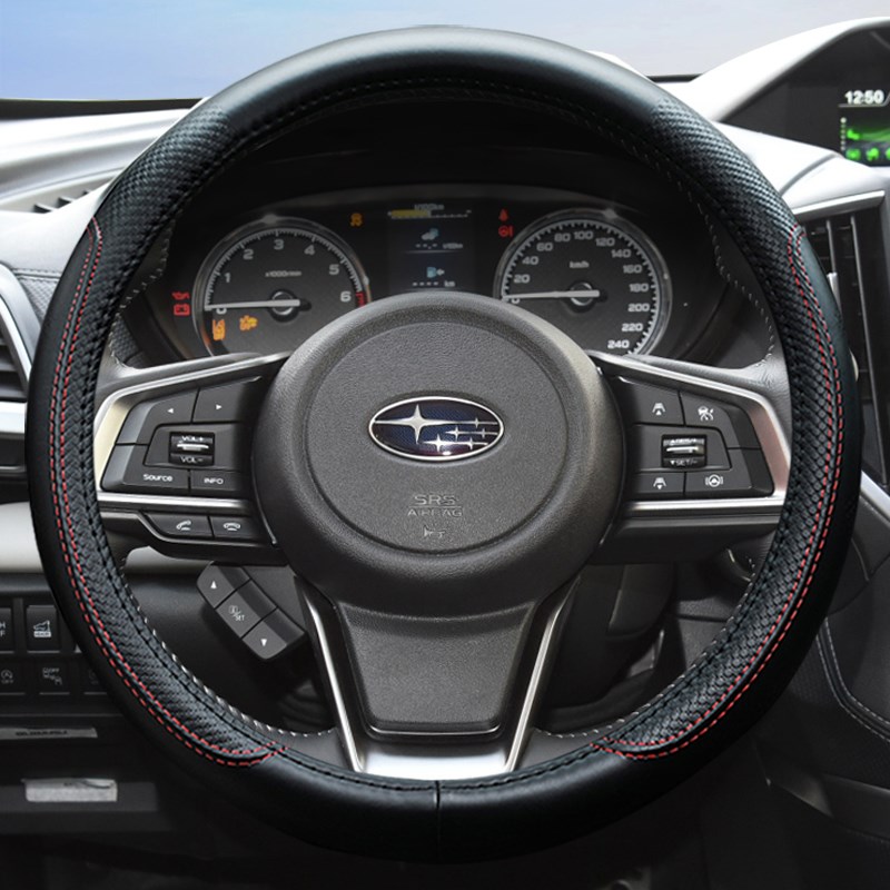 斯巴鲁方向盘套真皮森林人XV傲虎AWD旭豹力狮四季免手缝汽车把套