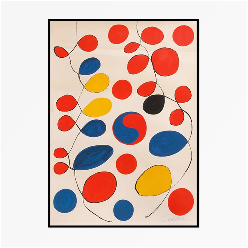 liveart 考尔德Alexander Calder  抽象色块客厅玄关装饰画