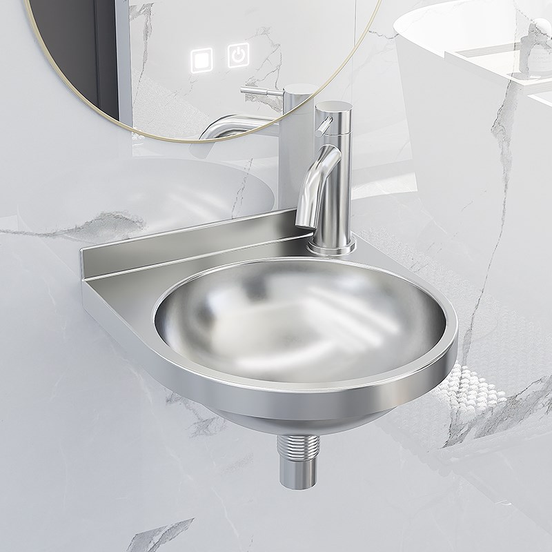 304不锈钢迷你小号壁挂式简易卫生间小户型洗手盆阳X台挂墙洗脸盆