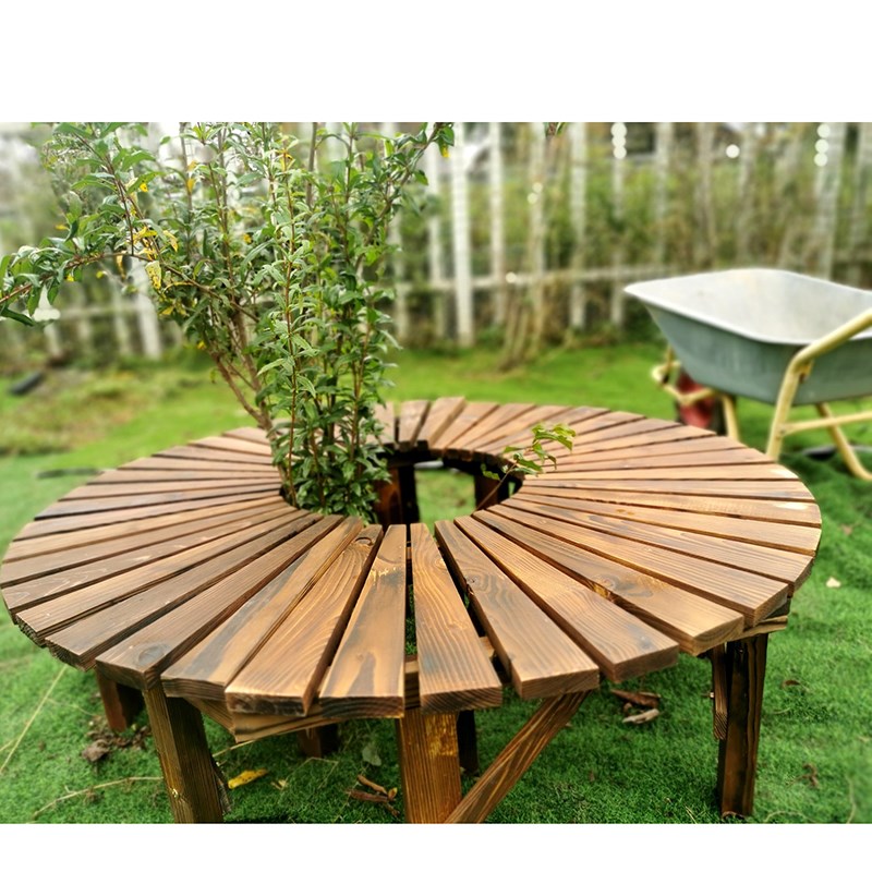 多肉花架造型户外露台网红置物架阳台半圆形纯T实木凳子花盆架子